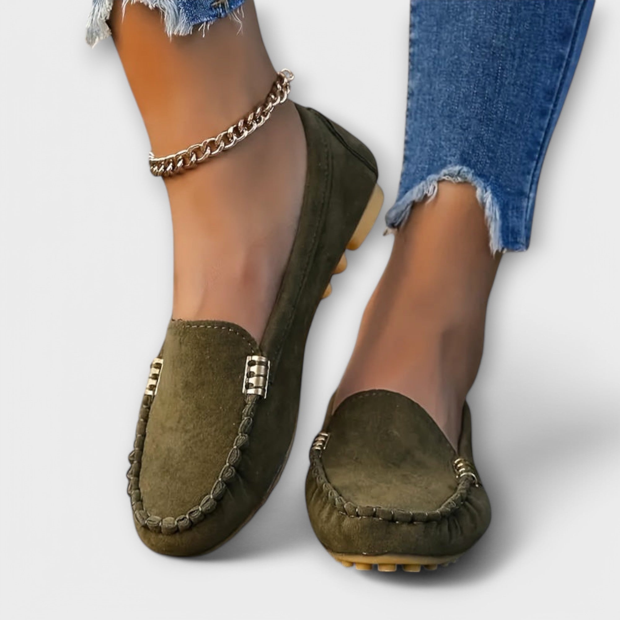 Soft Leather Moccasin Slip-On Shoes