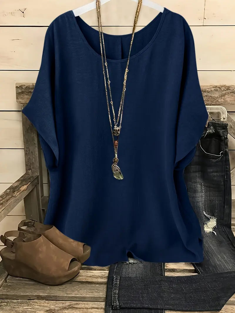 Breezy Casual Cotton Loose Blouse