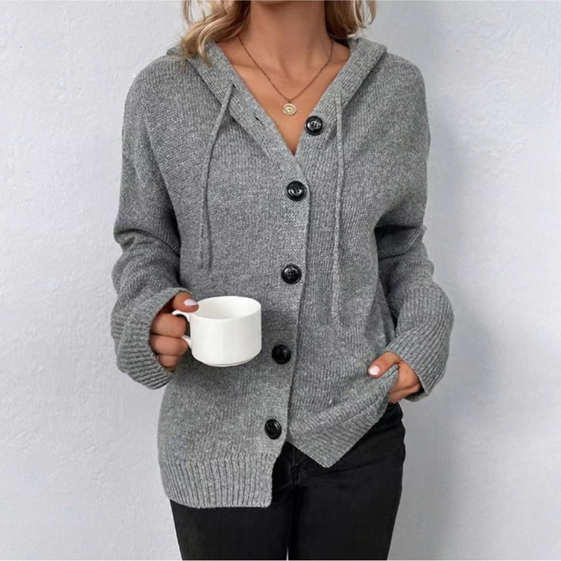 Women's Knitted Warm Button Down Cardigan