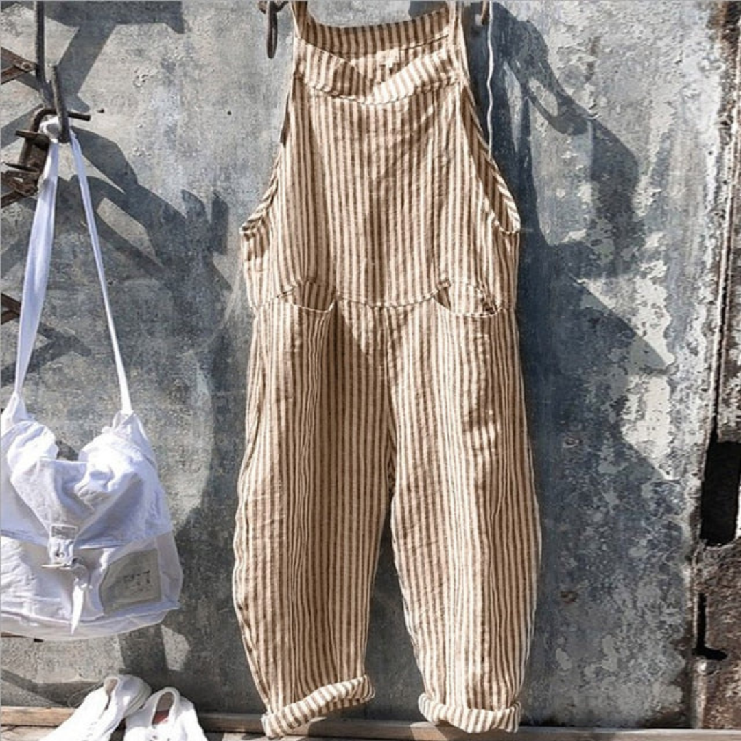 Checkered Sleeveless Jumpsuit for Women