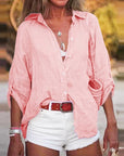 Comfortable Cotton Linen Blouse Women