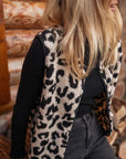 Leopard Pattern Vest Knitwear Fashion