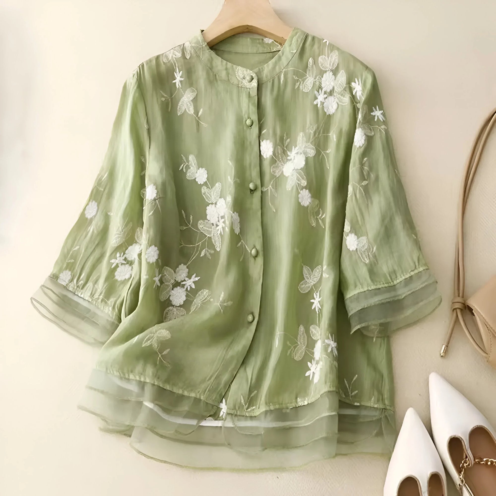 Classic Cotton Top with Intricate Embroidery