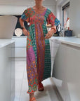 Boho Bliss Patchwork Maxi Dress