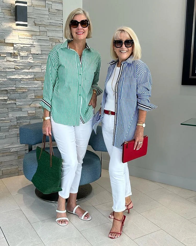 Classic Striped Shirt for Women – Timeless & Chic