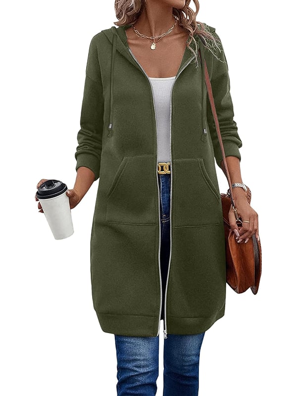Long Sleeve Hoodie With Zip Up