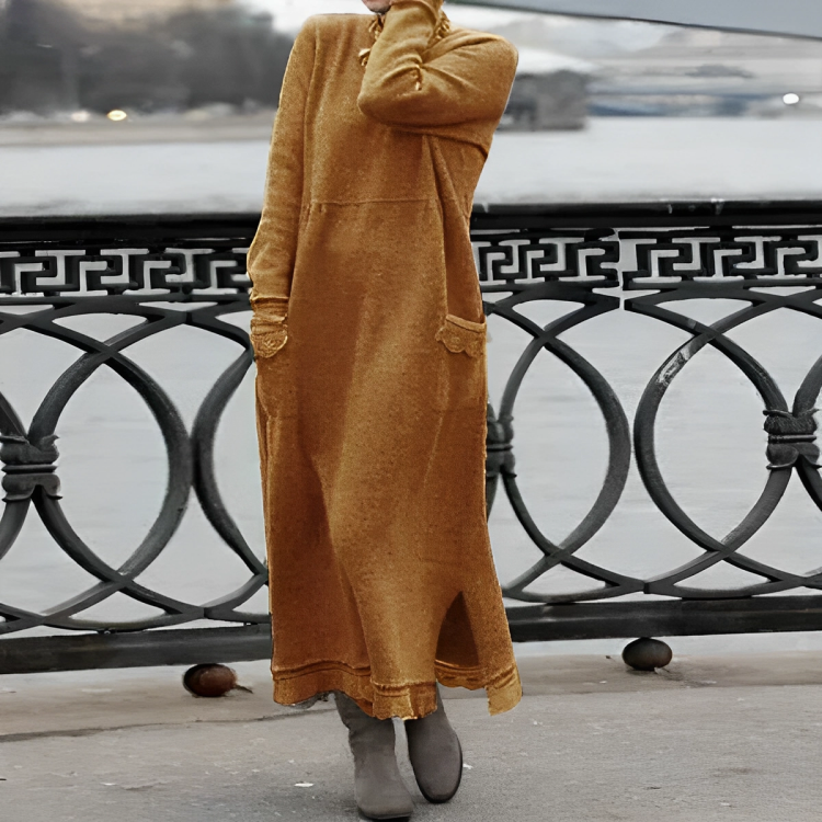 Soft Long-Sleeve Winter Dress