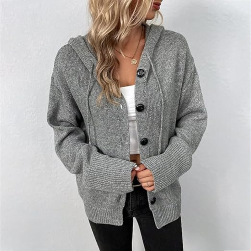 Women's Knitted Warm Button Down Cardigan