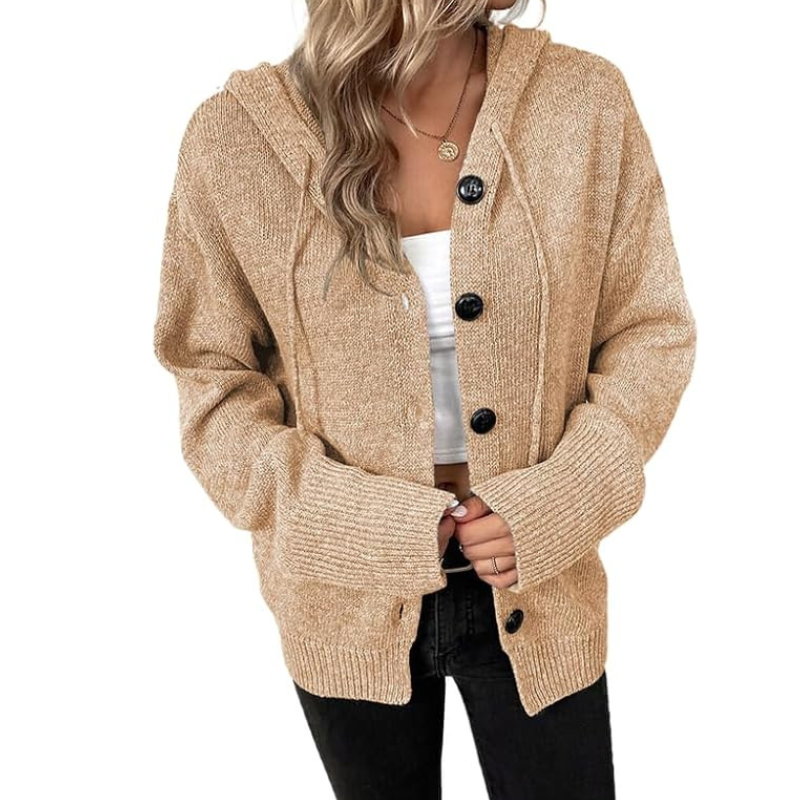 Women's Knitted Warm Button Down Cardigan