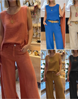 V-Neck Pants Suit Two-Piece Set