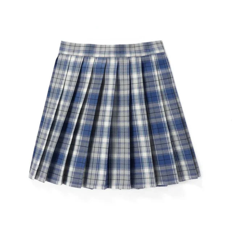 Pleated Check Skirt for Women