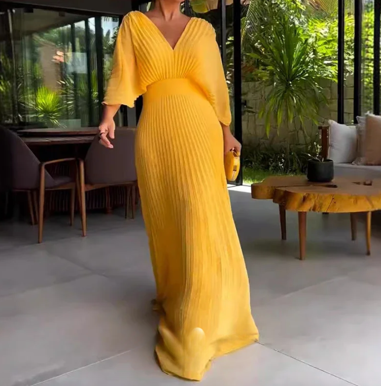 Women's Soft Pleated Evening Dress