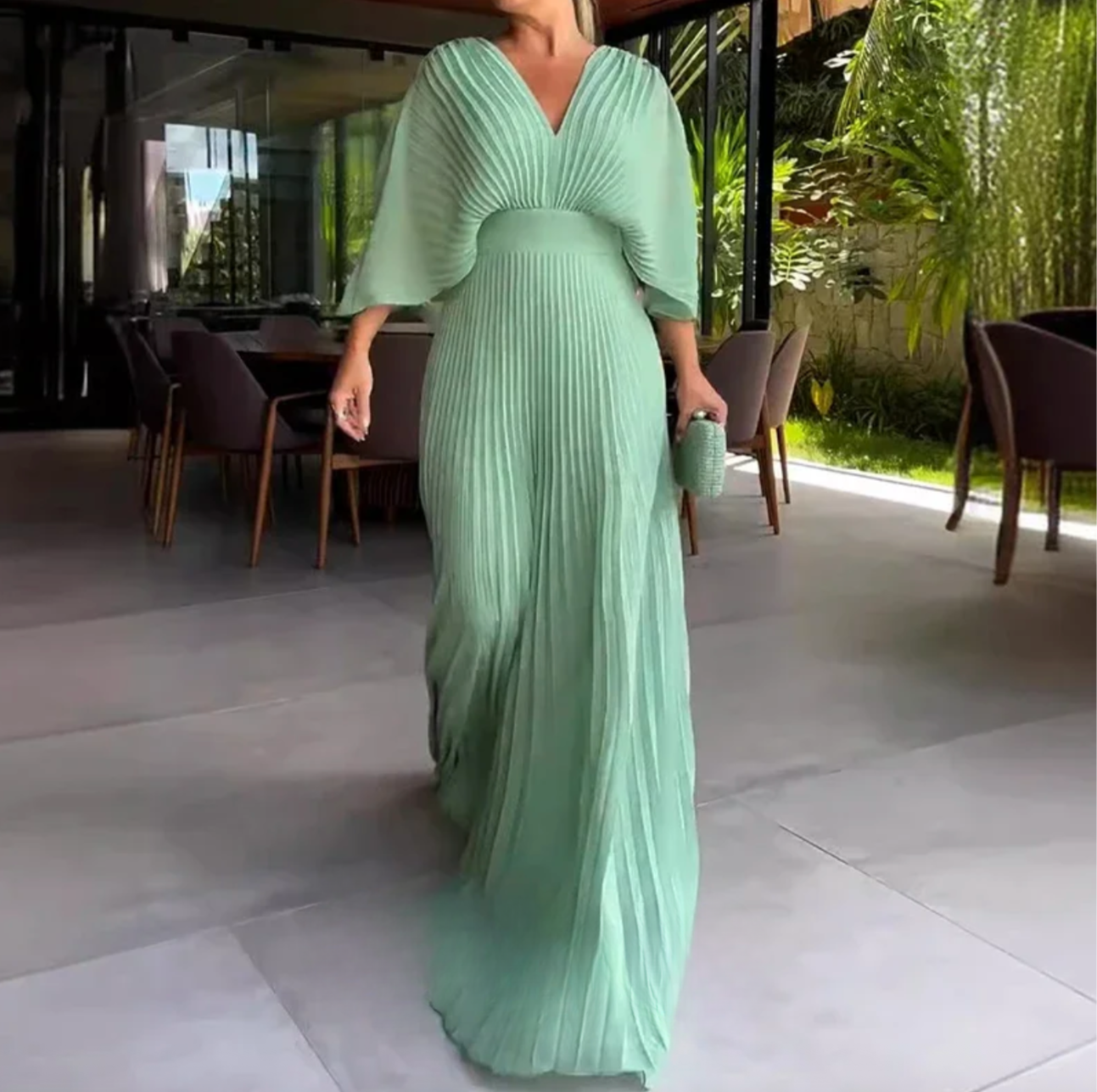 Women's Soft Pleated Evening Dress