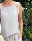 Sleeveless Loose Cropped Two-Piece Set