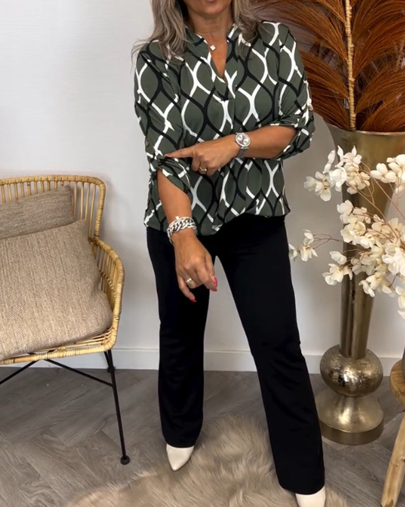 Casual Long-Sleeve Blouse