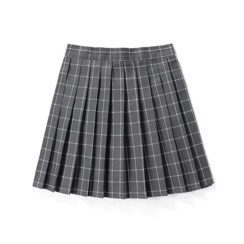 Pleated Check Skirt for Women