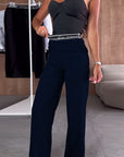 Straight-Leg Casual Pants