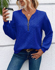 Casual long sleeve zipper sweatshirt