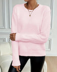 Plush Pullover Long-Sleeved Sweater