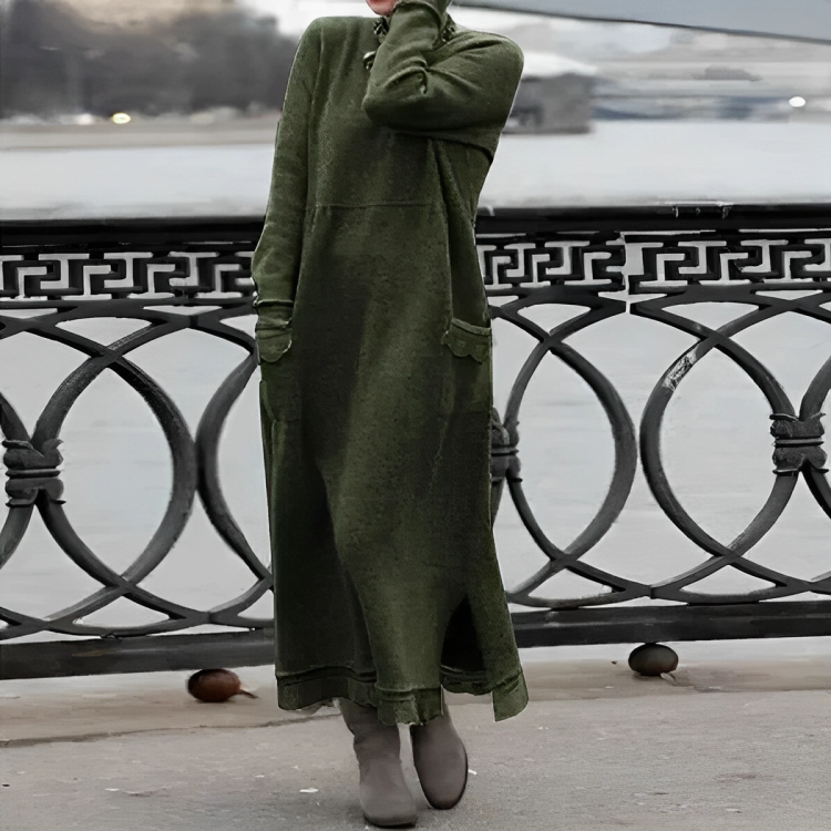 Soft Long-Sleeve Winter Dress