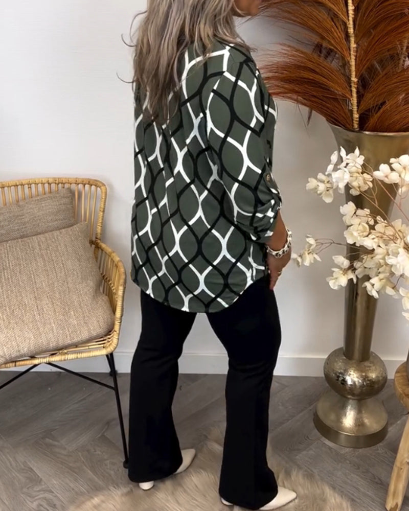Casual Long-Sleeve Blouse