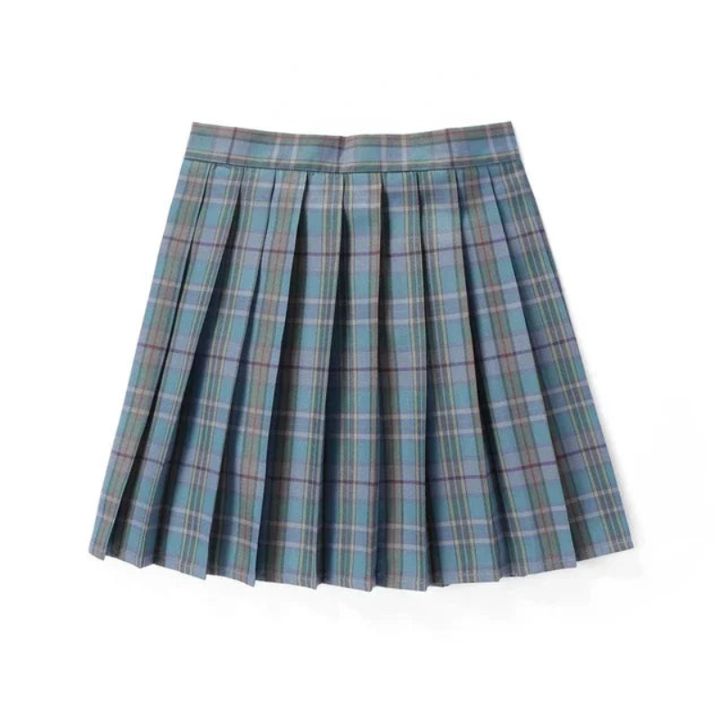 Pleated Check Skirt for Women