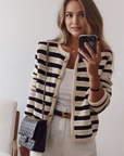 Timeless Striped Sweater Cardigan