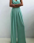 Women's Elegant Wide Leg Jumpsuit with Spaghetti Straps