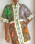 Coastal Mermaid Shirt Dress