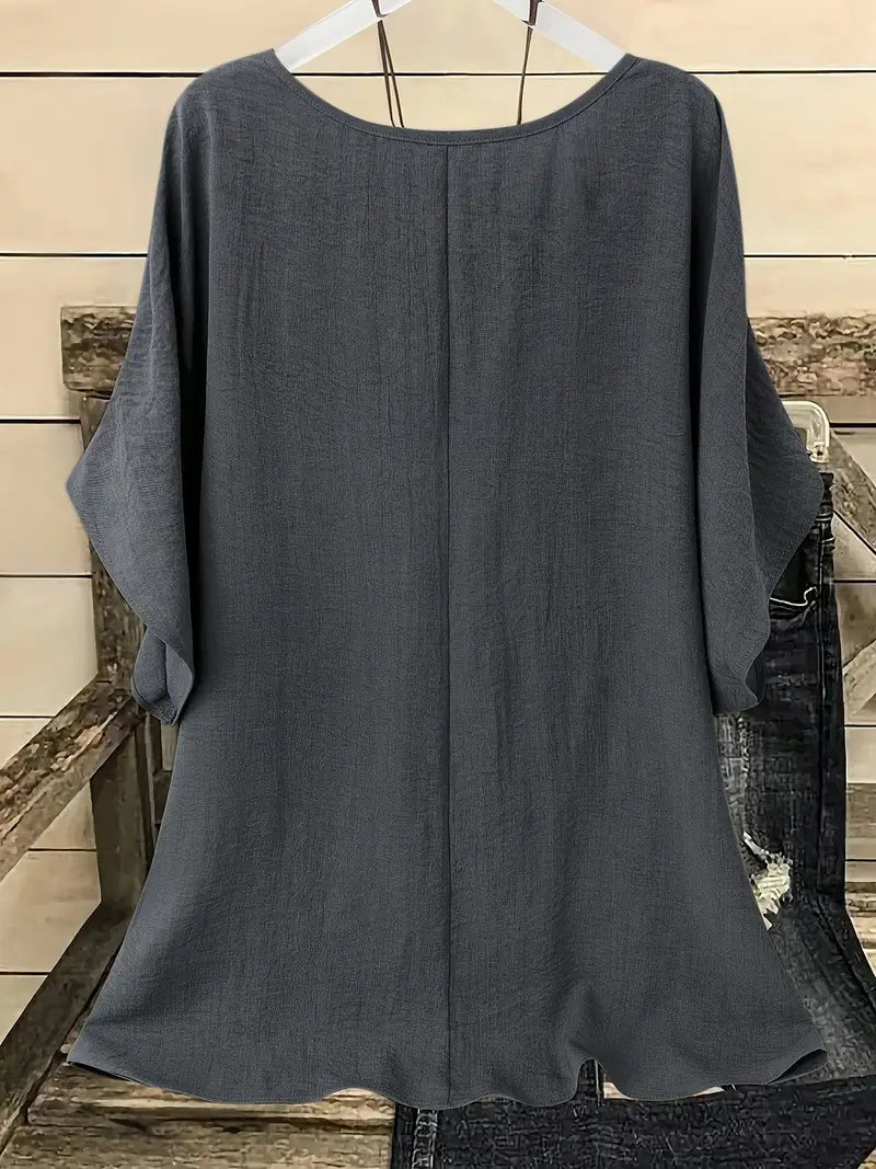 Breezy Casual Cotton Loose Blouse