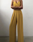 Women's Elegant Wide Leg Jumpsuit with Spaghetti Straps