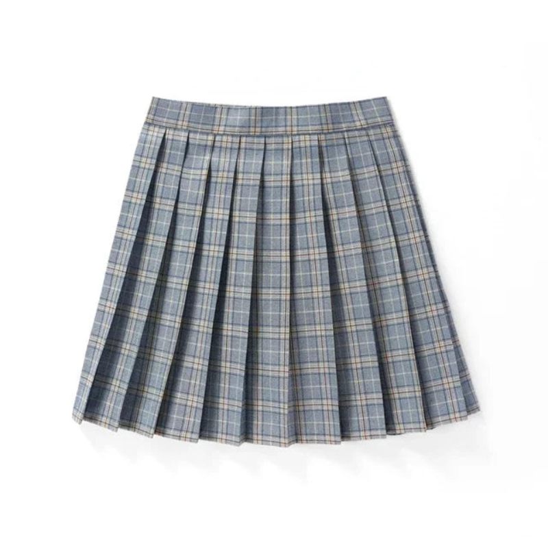 Pleated Check Skirt for Women