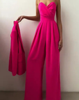 Women's Elegant Wide Leg Jumpsuit with Spaghetti Straps