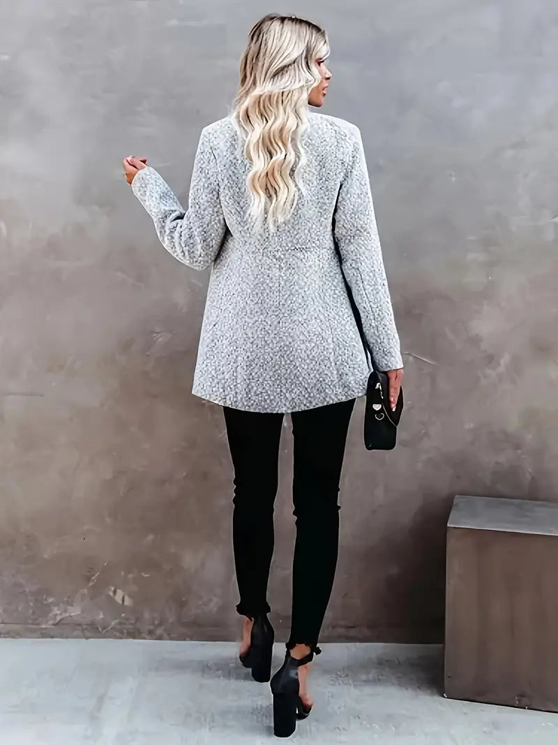 Elegant Mid-Length Coat with Pockets
