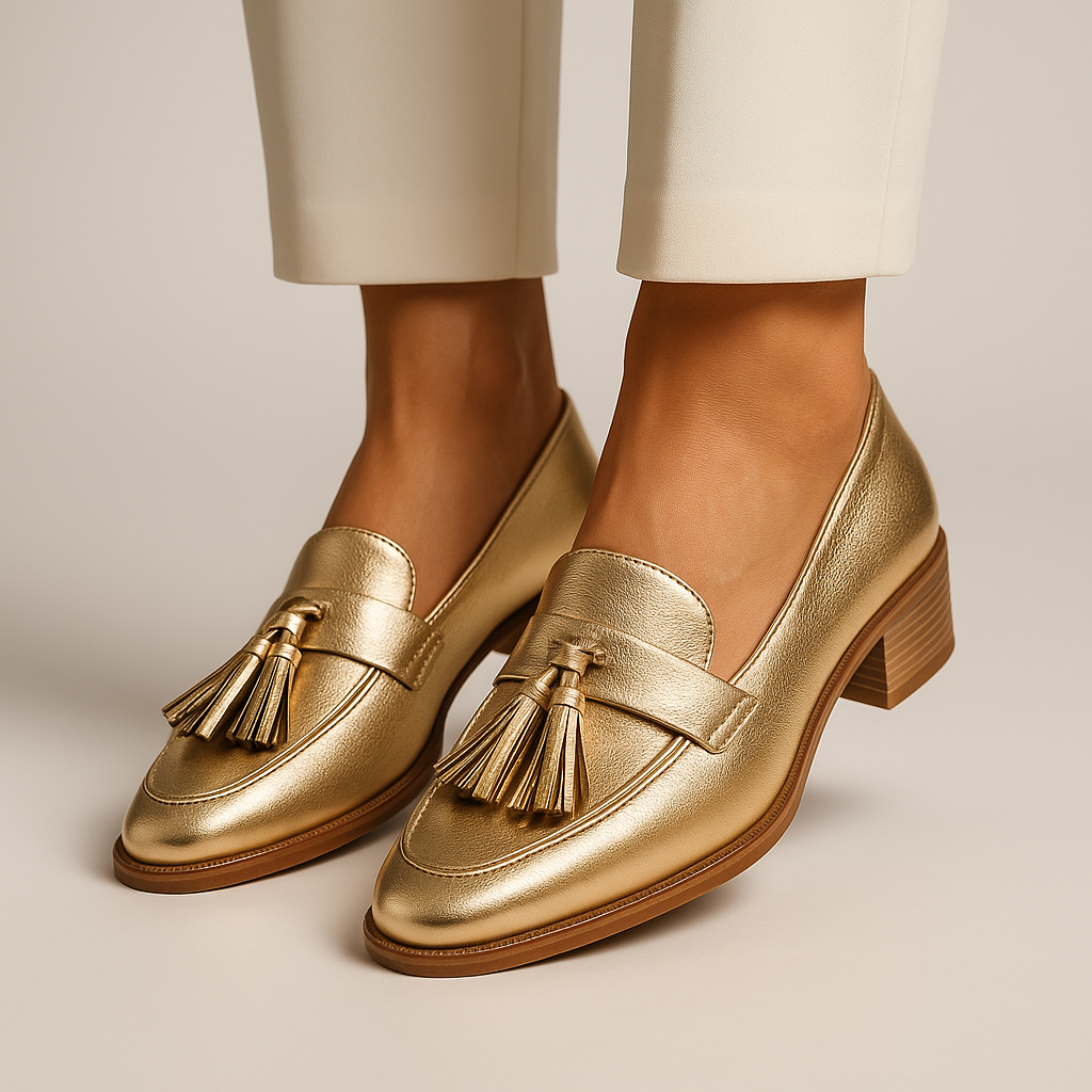 Comfortable Gold Everyday Loafers
