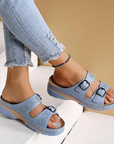 Comfort Fit Leather Sandals with Orthopedic Cushioning