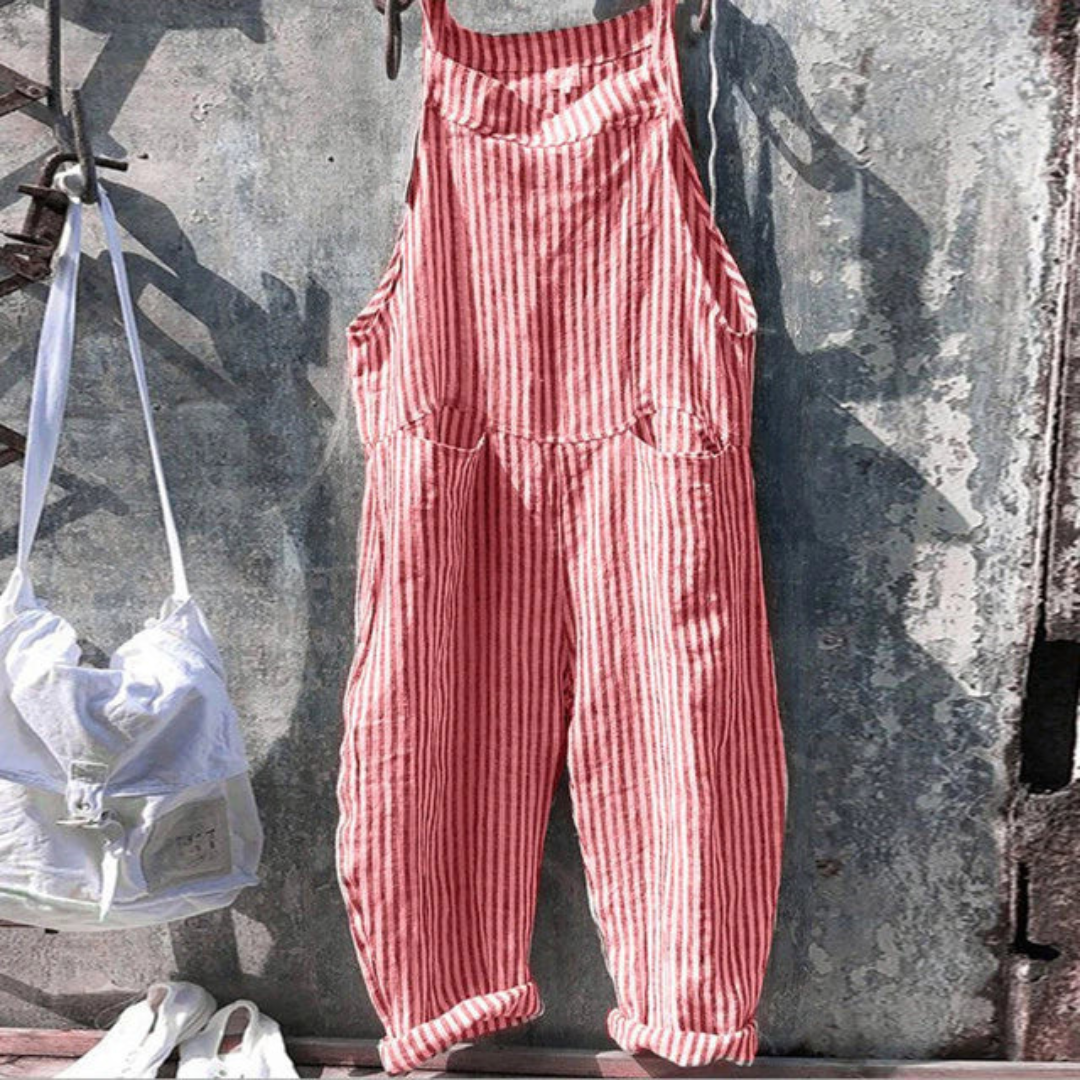 Checkered Sleeveless Jumpsuit for Women