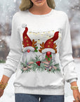 Christmas Sweater with Snowflake Print