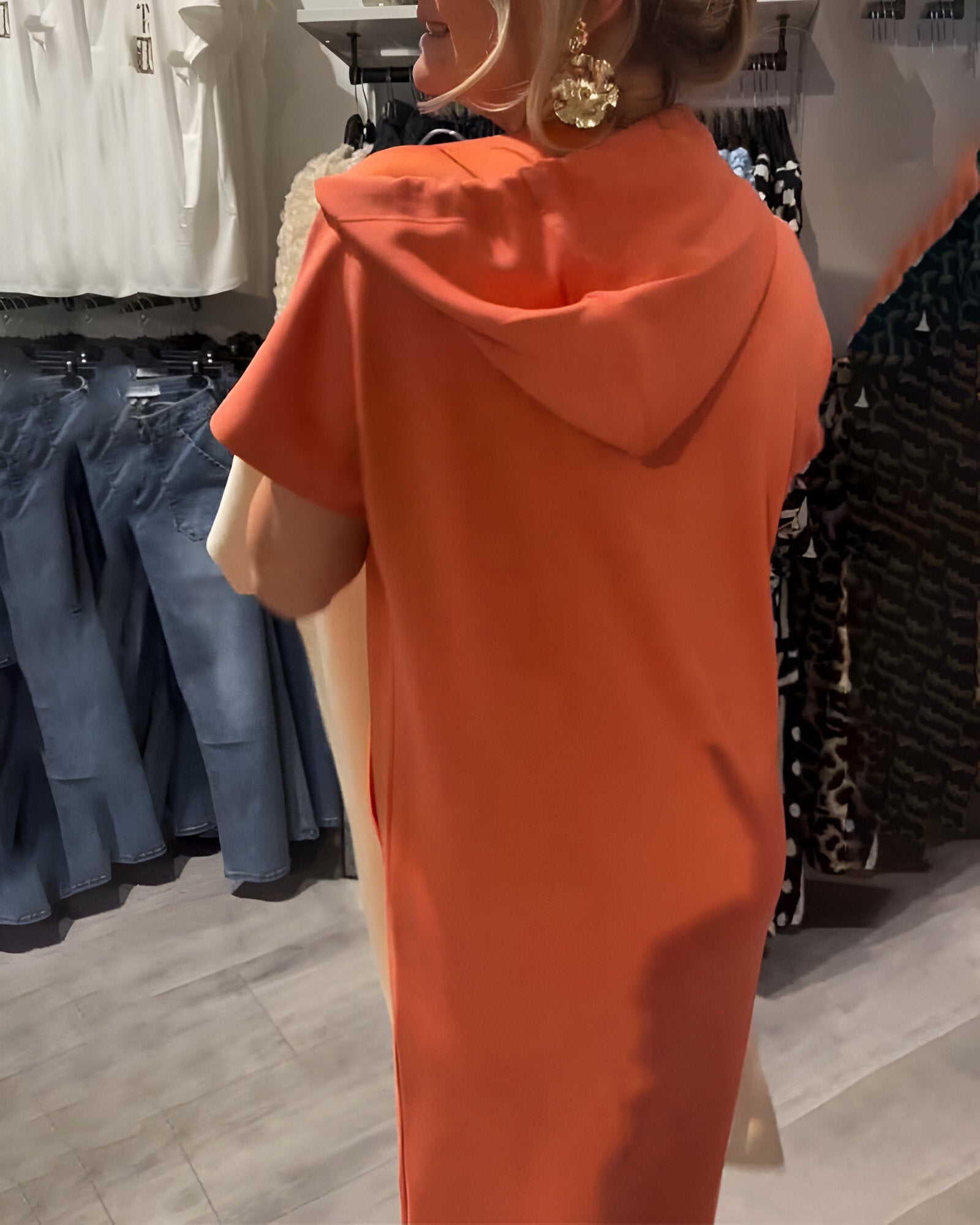 Relaxed Fit Pullover Hoodie Dress