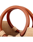 Stylish Wooden Handle Bag with Natural Charm