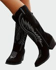 Fashion Embroidered Western Ankle Boots