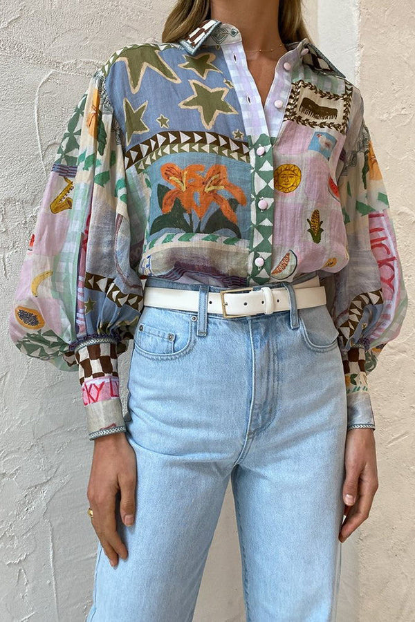 Statement Sleeve Collared Shirt