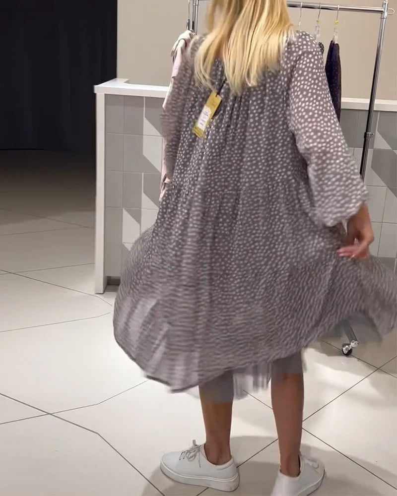Casual Polka Dot Print Dress