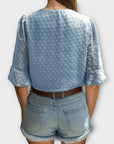 Blouse with Deep Neckline – Soft-Touch Statement Piece for Elegant Evenings or Weekend Styling