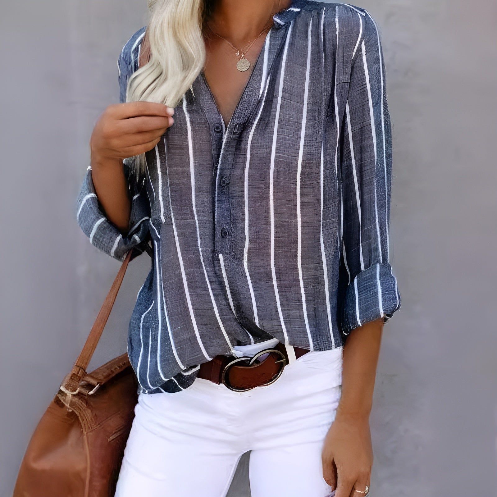 Everyday Wear Striped Button Shirt