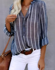Everyday Wear Striped Button Shirt