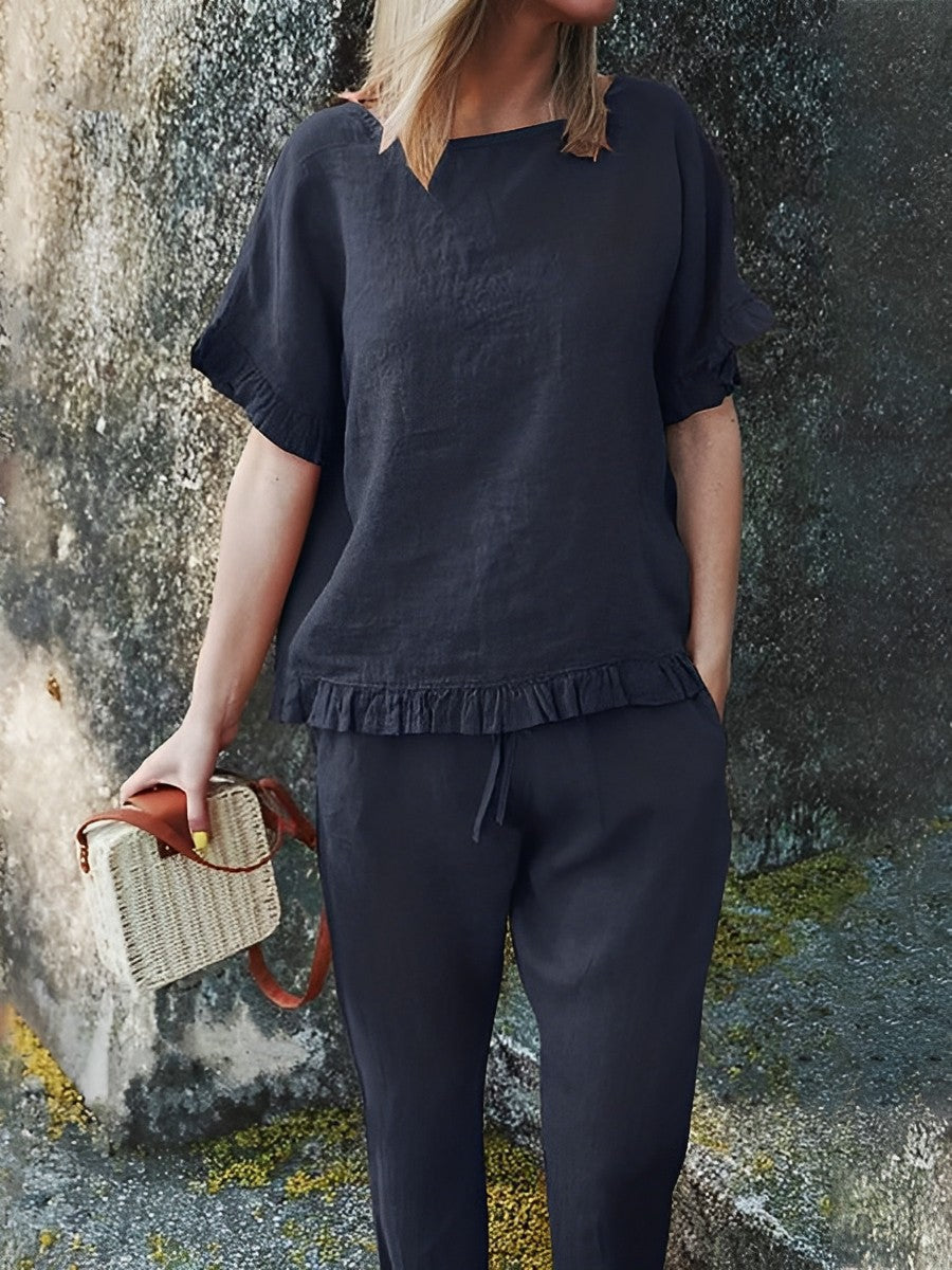 Casual Long-Sleeved Two-Piece Set