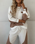 Fashionable Contrasting Sports Suit