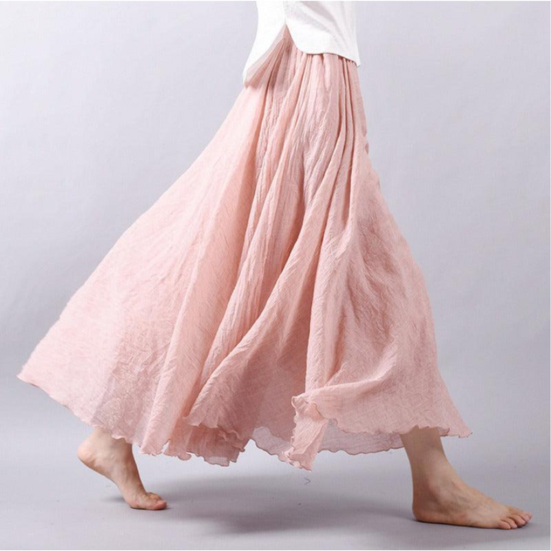 Stylish Loose Pleated Midi Skirt