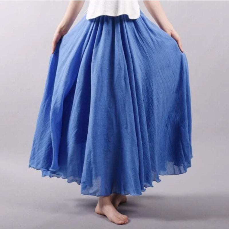 Stylish Loose Pleated Midi Skirt